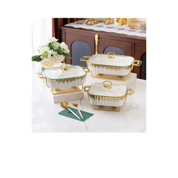 Ceramic Casserole Pot Baking Dish Tableware Candle Fire Heating